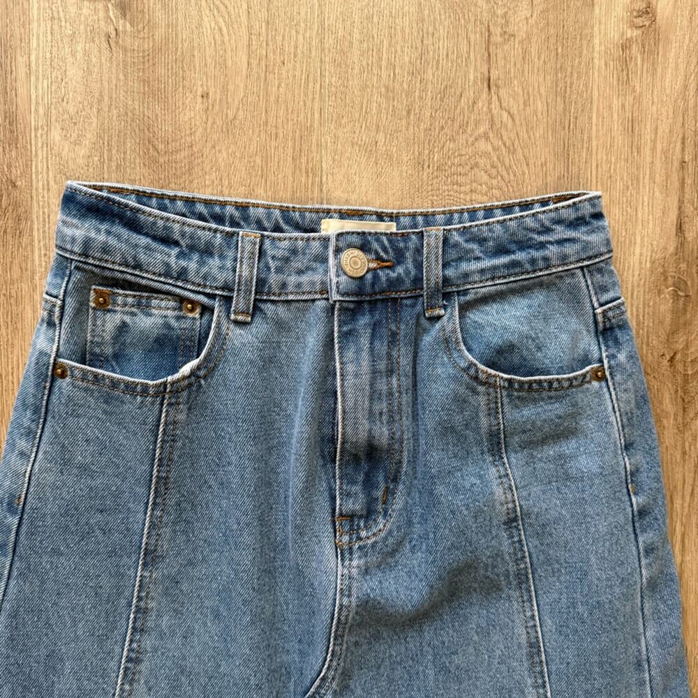 dissh lennon vintage denim blue long cotton high waist maxi skirt size 2 - Picture 7 of 12